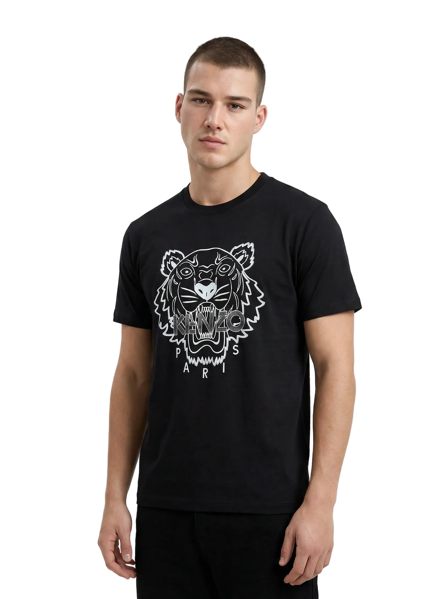 T-shirt Kenzo Tigre homme détail logo argenté métallisé finition premium haut de gamme