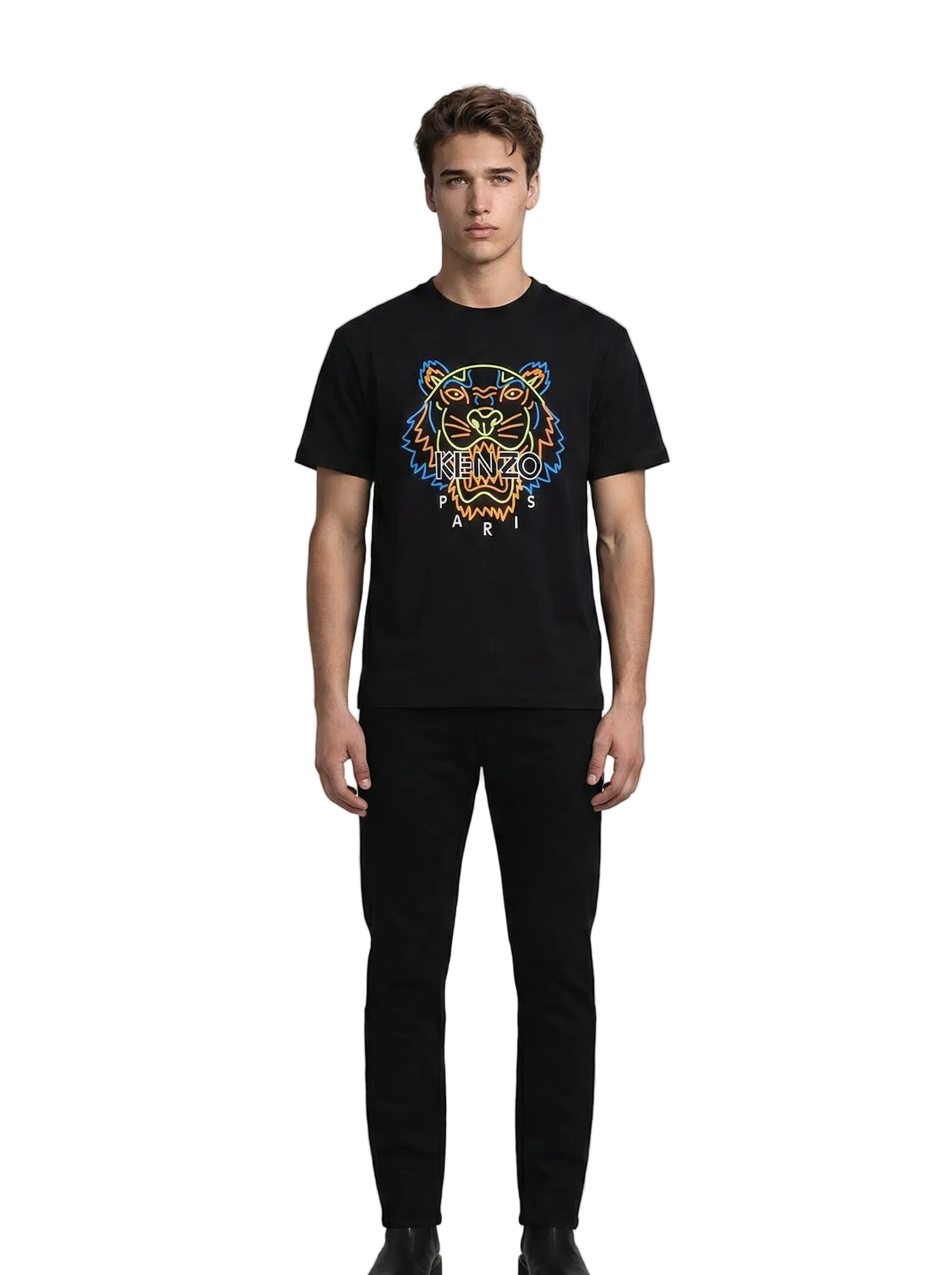 T-shirt Kenzo Tigre homme vue dos flocage multicolore streetwear 100% coton