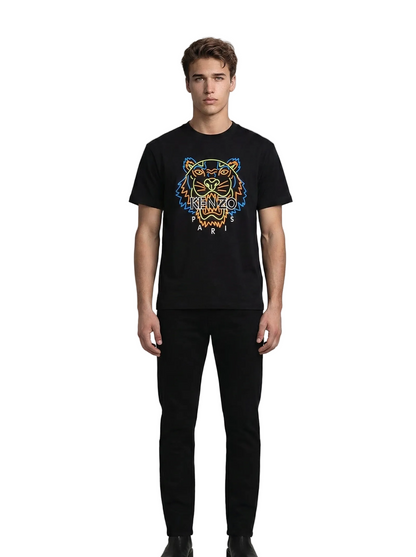 T-shirt Kenzo Tigre homme vue dos flocage multicolore streetwear 100% coton